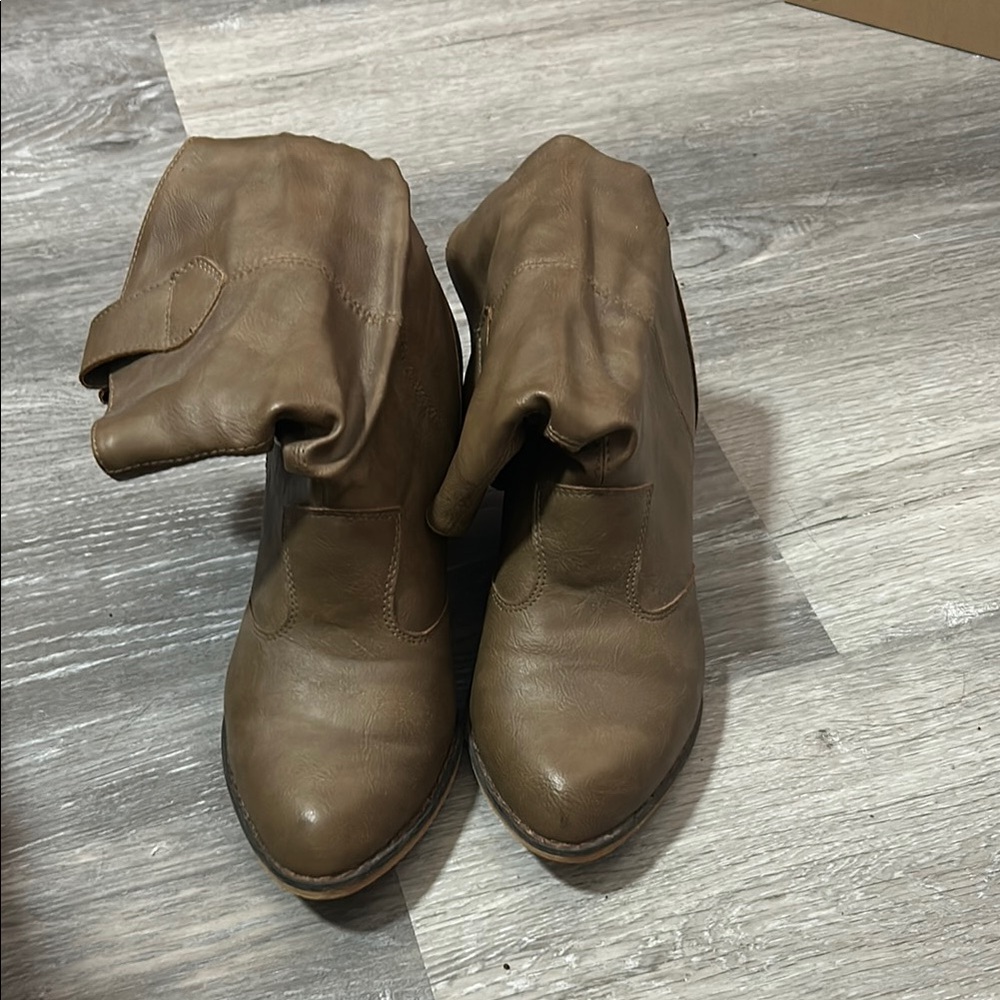 Brown Leather Ankle Boots